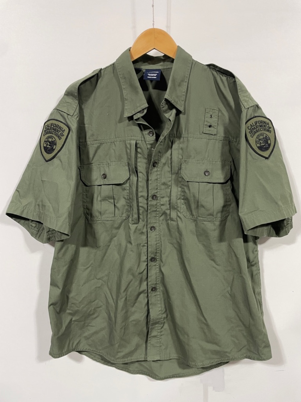 California department of corrections Military-Style Short Sleeve Shirt Jacket